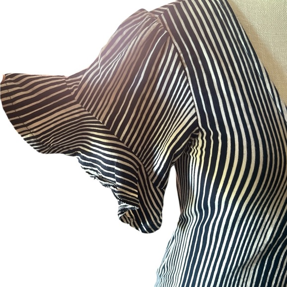 Free People Black and White Striped Blouse Sz.-S - Picture 2 of 13